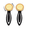 Alloy & Iron Bookmark Cabochon Settings PALLOY-N184-08G-4