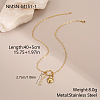 Valentine's Day 304 Stainless Steel Crystal Rhinestone Pendant Necklaces WGE27DF-01-1