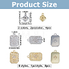 Brass Micro Pave Clear Cubic Zirconia Pendants KK-HS0002-24-2