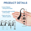 4Pcs Acrylic Bookmarks AJEW-GL0001-73D-4