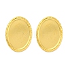 Ion Plating(IP) 304 Stainless Steel Oval Stud Earrings EJEW-D281-19G-1