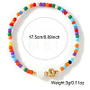 Colorful Round Glass Seed Bead Stretch Bracelets AO5283-1-3