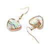 Natural Paua Shell Dangle Earrings EJEW-JE06274-04-4