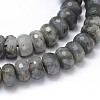 Natural Labradorite Rondelle Bead Strands G-O095-05-G-2