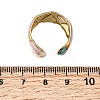 304 Stainless Steel Enamel Wide Cuff Open Rings for Women SA-K003-03F-G-3