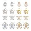 ARRICRAFT Alloy & Brass Cubic Zirconia Charms ZIRC-AR0001-26-1