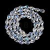Transparent Electroplate Glass Beads Strands EGLA-N013-T6mm-B-M-3