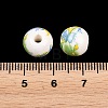 Floral Printed Porcelain Beads PORC-Q199-10mm-10-3