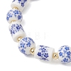 Blue and White Handmade Porcelain Beads Sracelets for Women BJEW-JB12972-3