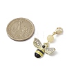 5Pcs Bee Alloy Enamel Pendant Decorations HJEW-JM01728-3