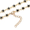 Alloy Enamel Star Link Chain Necklaces NJEW-JN03176-3