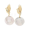 Natural Pearl Ear Studs EJEW-P285-06G-1