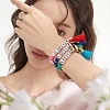 5Pcs 5 Colors Word Love Beads Stretch Bracelets Set for Girl Women BJEW-SZ0001-97-6