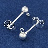 304 Stainless Steel Stud Earring Findings STAS-P148-07S-2