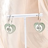 Natural Green Aventurine & 304 Stainless Steel Hoop Earrings for Women EJEW-G475-05P-07-2