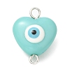 Evil Eye Resin Connector Charms PALLOY-JF02126-02-2