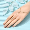 Brass Micro Pave Cubic Zirconia Mittens Bracelets BJEW-C156-01G-04-3