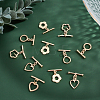 24Pcs 6 Styles Rack Plating Brass Toggle Clasps KK-DC0001-45-5