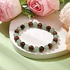 8.5mm Round Natural Green Aventurine & Tiger Eye Beaded Stretch Bracelets for Women Men BJEW-JB10435-2