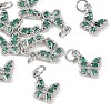 SHEGRACE Brass Micro Pave Cubic Zirconia Charms XGRQ5K925-628P-G-1