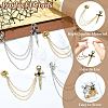4Pcs 2 Colors Sword & Skull Alloy Hanging Chain Brooch JEWB-CJ0003-48-3
