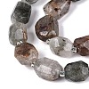 Natural Green Lodolite Quartz/Garden Quartz/Green Phantom Quartz Beads Strands G-N362-07A-04-4