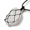 Irregular Nuggets Natural Quartz Crystal Pendant Necklace G-H286-02E-3