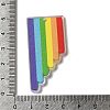 Printed Pride Rainbow Acrylic Big Pendants OACR-L018-15D-3