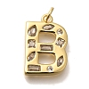 Brass Micro Pave Clear Cubic Zirconia Pendants KK-G521-01G-B-1