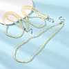 4MM Grade A Natural Golden Silk Jade Round Beaded Necklaces GG-CBAA808-03P-A-1