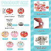 50Pcs 5 Colors Transparent Resin Rondelle European Beads RESI-TA0005-63B-4