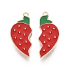 Alloy with Enamel Split Pendants PALLOY-Q466-05G-02-3