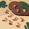 10Pcs 5 Styles Boot Baking Paint Glass Enamel Beads LAMP-TA0002-80B-5
