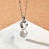 304 Stainless Steel Infinity Pet Urn Ashes Necklaces STAS-Z106-02P-1