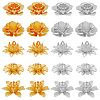60Pcs 10 Style 3D Brass Bead Caps KK-FH0006-47-1