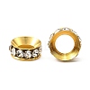 Brass Rhinestone Spacer Beads RSB301-G-3