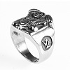 316L Surgical Stainless Steel Punk Style Finger Rings for Men FS-WGA49E5-02-2