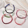 Dyed Natural Malaysia Jade Rondelle Beads Stretch Bracelets for Women BJEW-JB13042-1