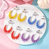 Brass Dangle Stud Earrings EJEW-MZ00696-1