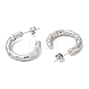 304 Stainless Steel Ring Stud Earrings EJEW-B026-14P-2