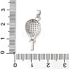 Brass Micro Pave Clear Cubic Zirconia Pendants CU-CBA2554-01P-3