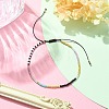 Glass Seed Braided Bead Bracelet for Women BJEW-JB09601-4