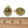 Natural Prehnite Faceted Oval Pendants G-I375-02G-04-3