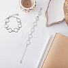 DIY Blank Dome Flat Round Link Chains Bracelet Making Kit DIY-DC0001-75-5
