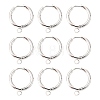 201 Stainless Steel Huggie Hoop Earring Findings STAS-P283-01F-S-2