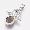 Natural Tiger Eye Pendants X-G-G651-A05-3