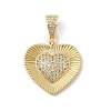 Brass Micro Pave Cubic Zirconia Pendants KK-U047-12G-1