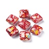 Spray Painted Opaque Acrylic Beads SACR-R252-04B-2