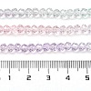 Transparent Painted Glass Beads Strands X1-DGLA-A034-T4mm-A23-3
