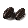 Spray Painted Wooden European Beads WOOD-A029-04-3